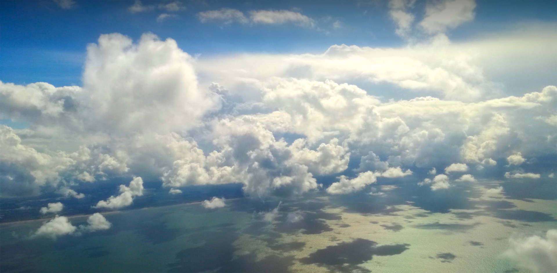 Clouds above the beach